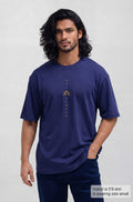 Men's Oversized T-Shirt Navy Blue – Heavyweight Streetwear Tee | Rajkumarr
