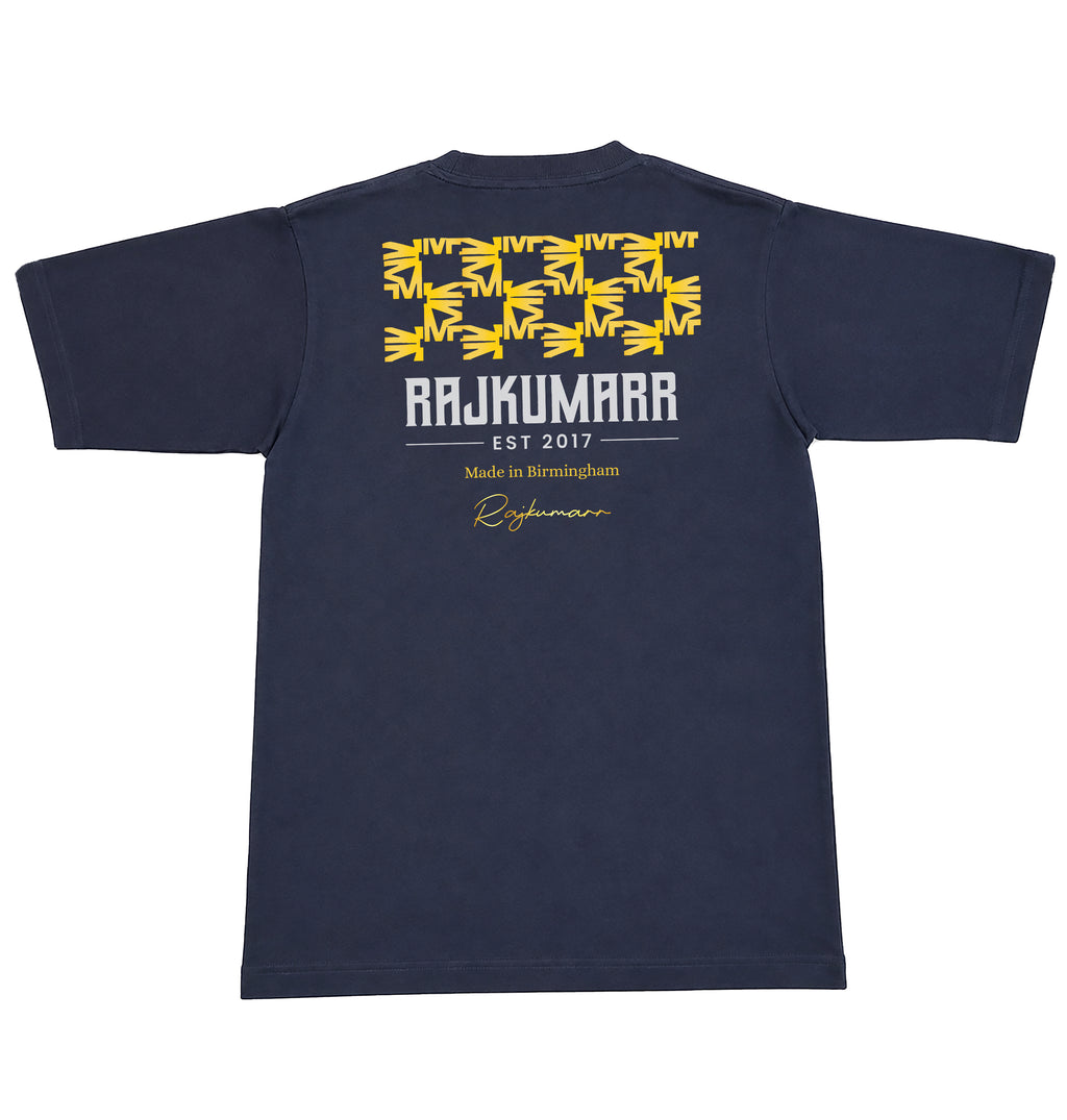 Men's Oversized T-Shirt Navy Blue – Heavyweight Streetwear Tee | Rajkumarr