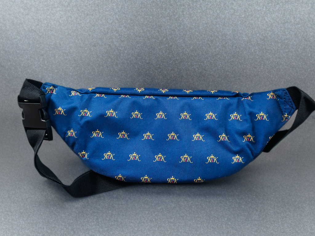 Rajkumarr navy waist bag with hidden compartments