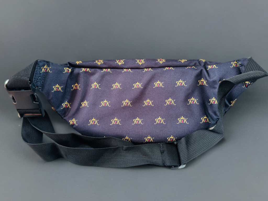 Rajkumarr black waist bag streetwear crossbody